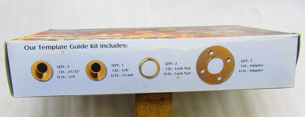 Router template guide kit, solid brass