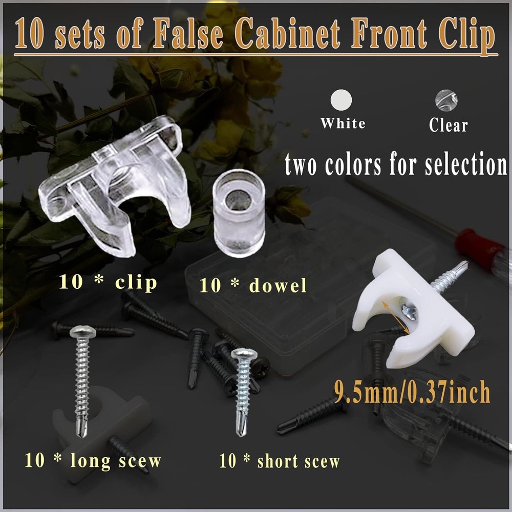 False Cabinet Front Clip False Front Clips False Drawer Front Clips Sink Tip 4