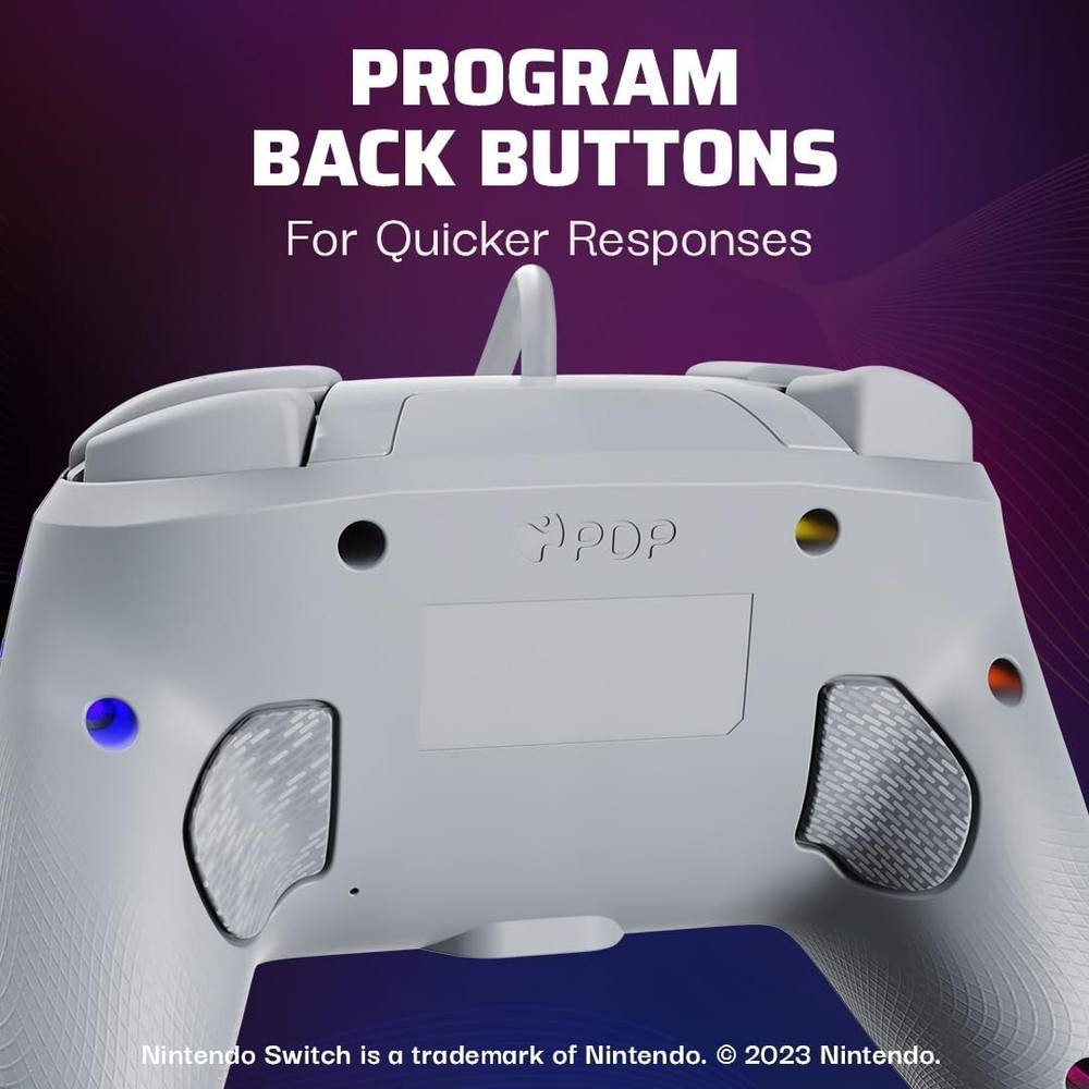 PDP Afterglow Wave Wired LED Controller for Nintendo Switch,OLED - Grey
