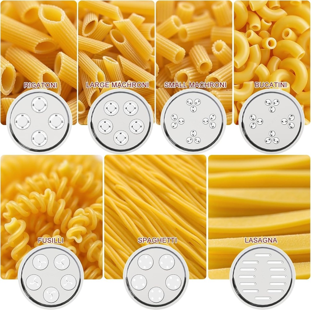 Versatile Kitchenaid Pasta Maker with 7 Plates & Durable High-Strength Plastic