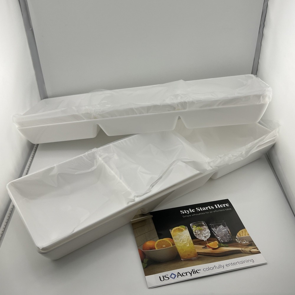 US Acrylic Serving/Snack Trays 4Pcs