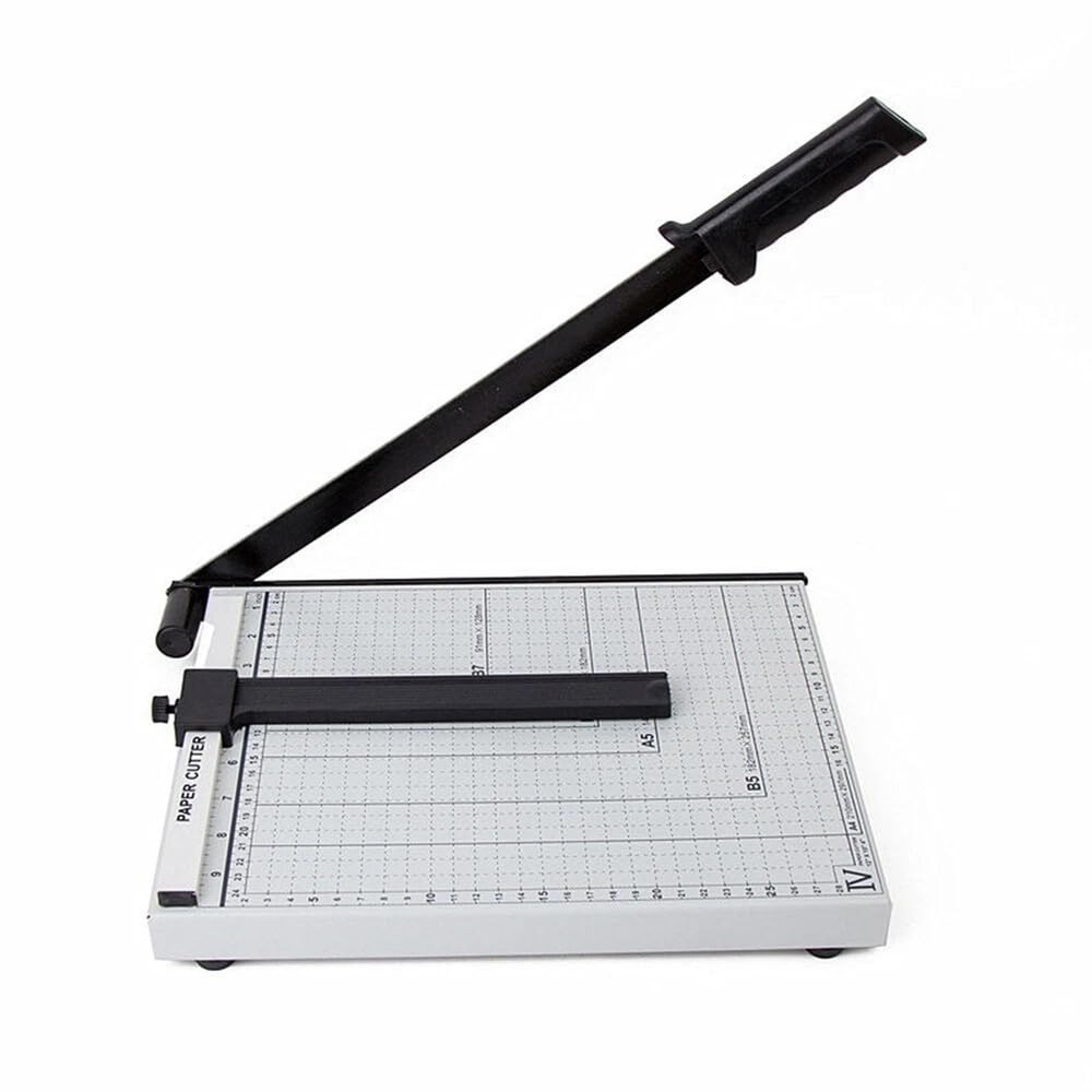 Guillotine Paper Cutter and Trimmer with Various Cut Length, Multi Sheet Capa...