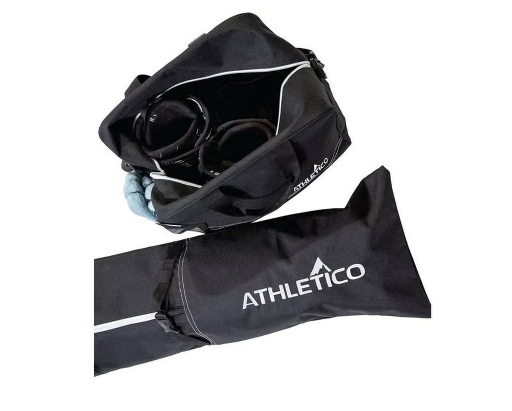 Athletico Adjustable Ski & Boot Bag Combo, Water-Resistant, Double Locking Zipp…