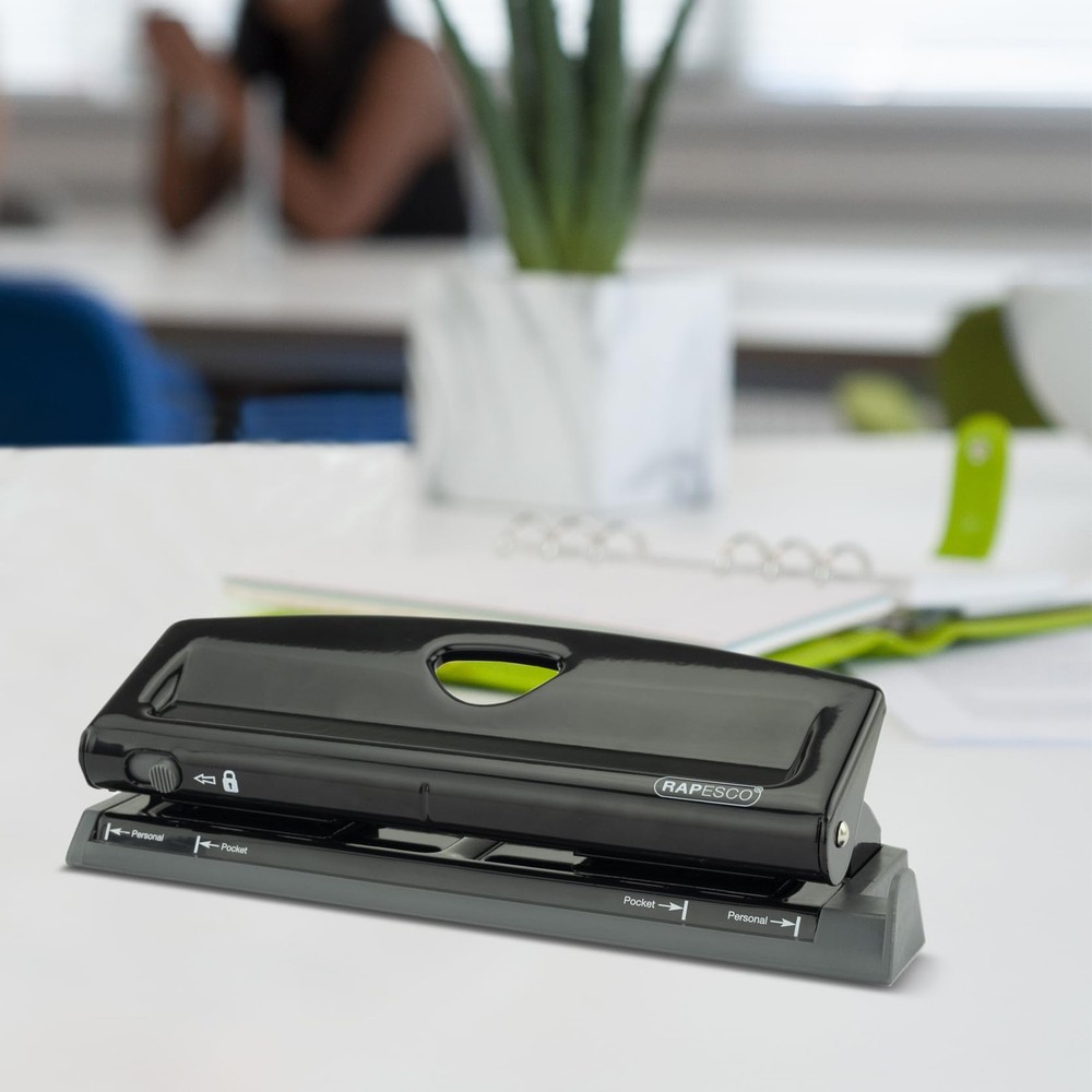 Adjustable 6-Hole Punch for A5, A6, Slimline, Pocket - 9 Sheets Capacity