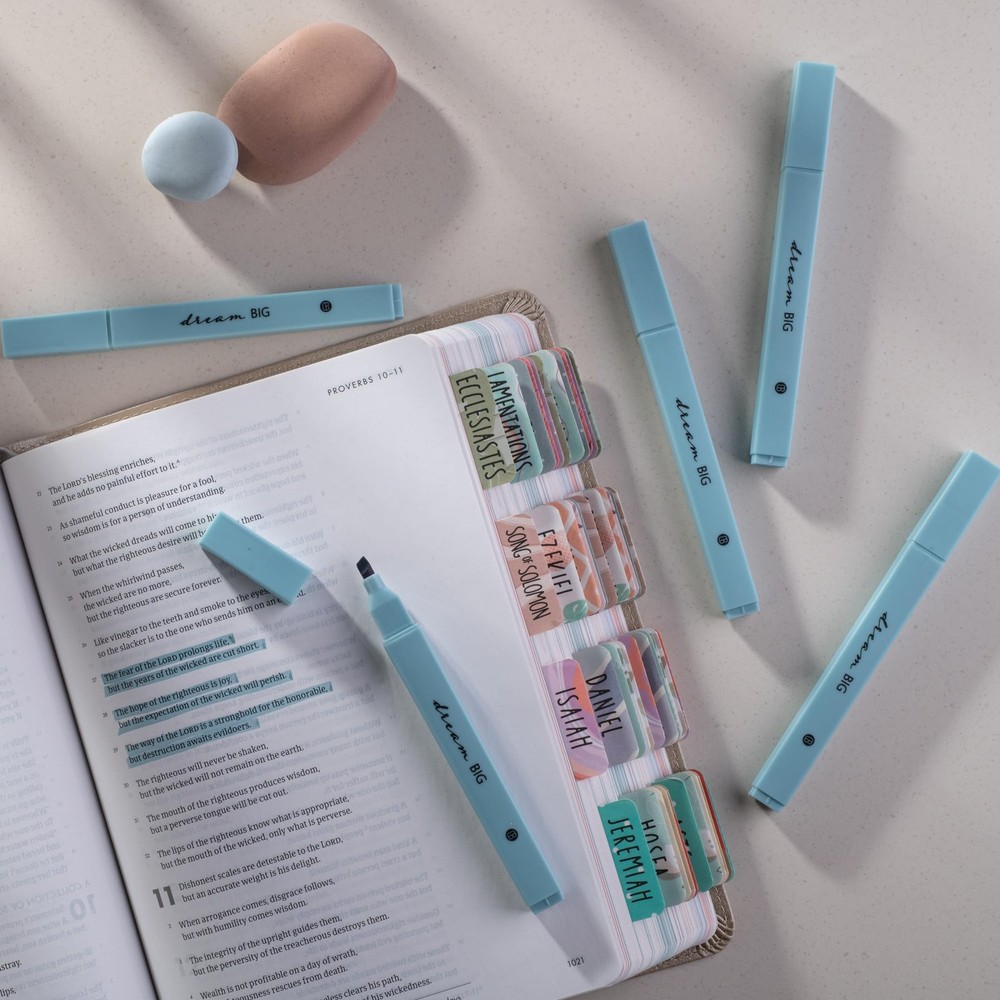 DIVERSEBEE Bible Highlighters with Soft Chisel Tip, 5 Pack 5 Pack, Blue