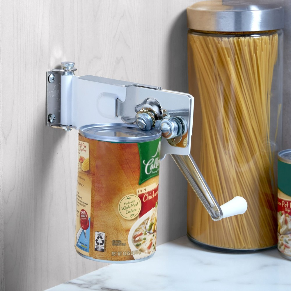 Swing-a-way Wall Mount Can Opener With Magnet, 1-Pack, White -