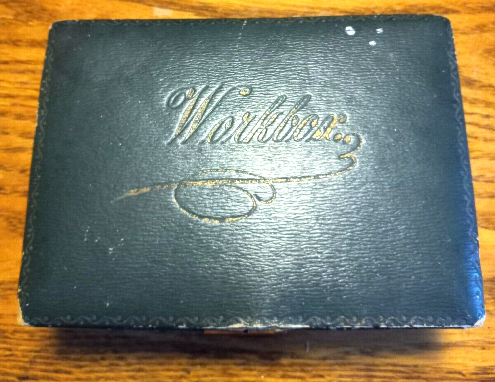 Vintage Workbox Sewing Box with 20+ supplies