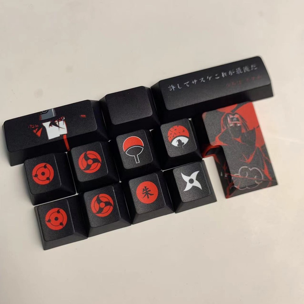 Uchiha Itachi Theme Dye-subs PBT Keycap Set
