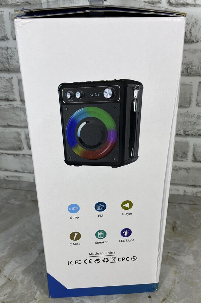 Portable Karaoke Machine with 2 Wireless Microphones (T-03)