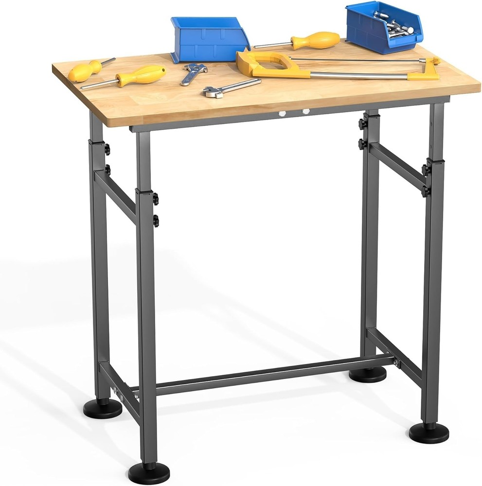 Adjustable Height Work Table 32" x 18" with 1500 lbs Capacity for Flexibility