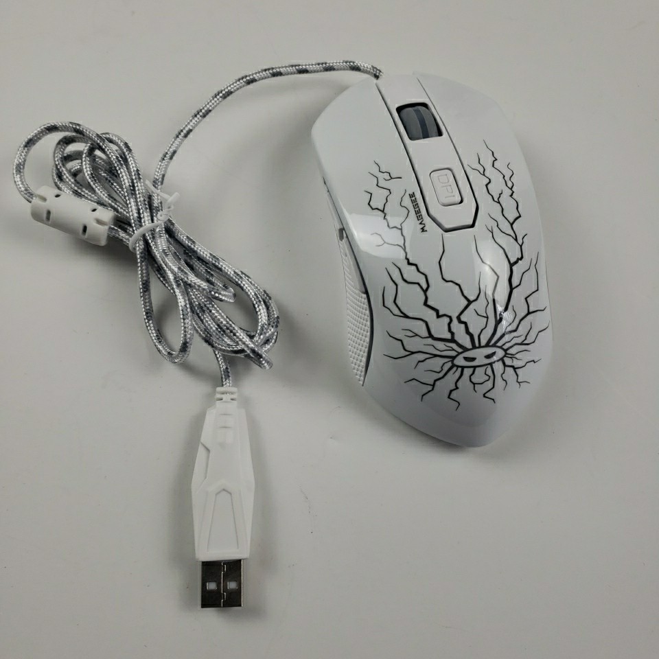 MageGee Keyboard and Mouse Combo USB Wired White RGB Backlit Gaming