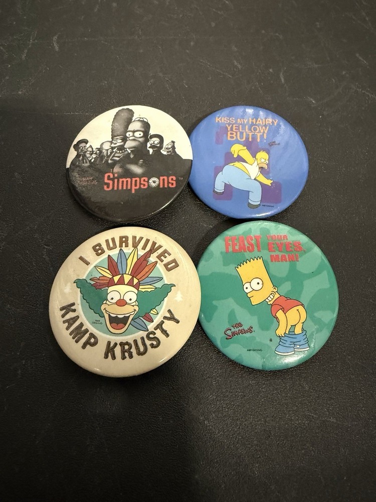 The Simpsons Button Pin Set Of