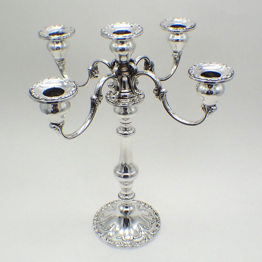 Chantilly Five Light Candelabra Gorham Sterling Silver