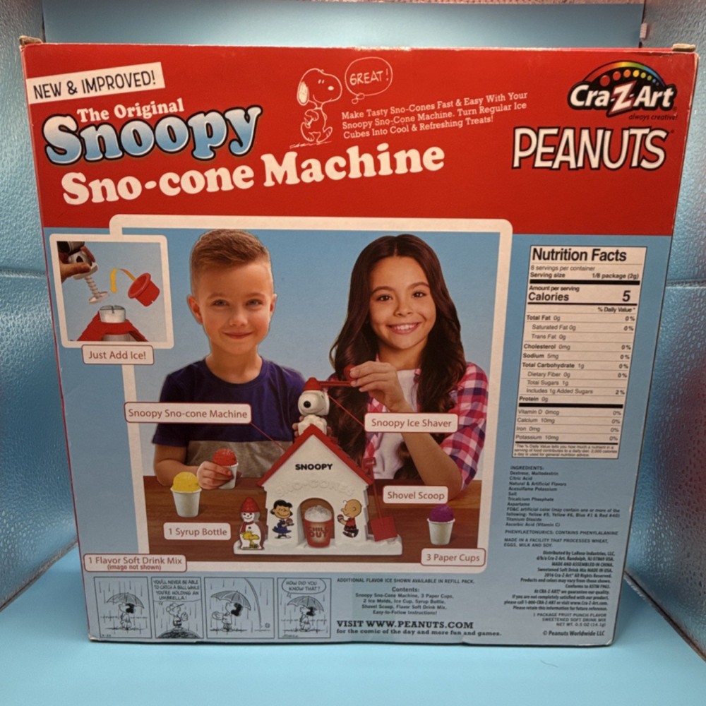Cra-Z-Art Snoopy Sno-cone Machine Peanuts