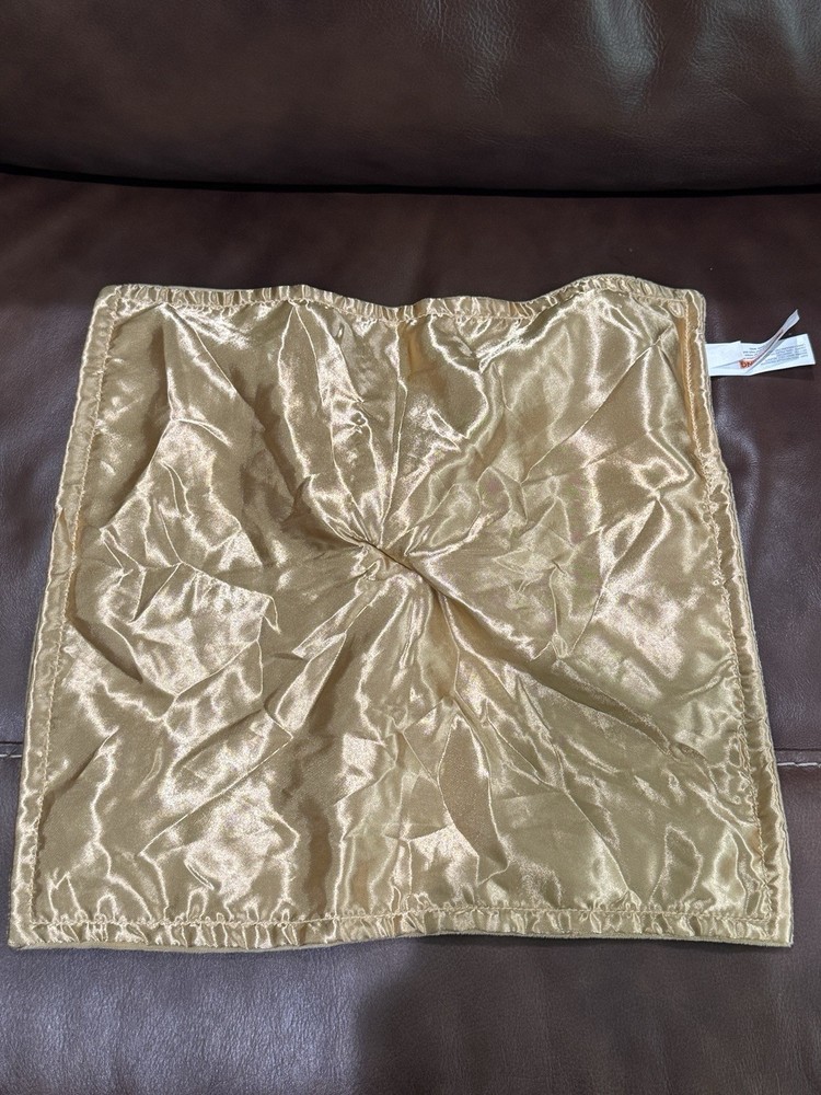 NWT Cloud Island Golden Sun Lovey Security Blanket Satin Back