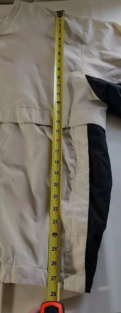Nylon Golf Pullover Wind Breaker Tan & Black Dockers Size XXL