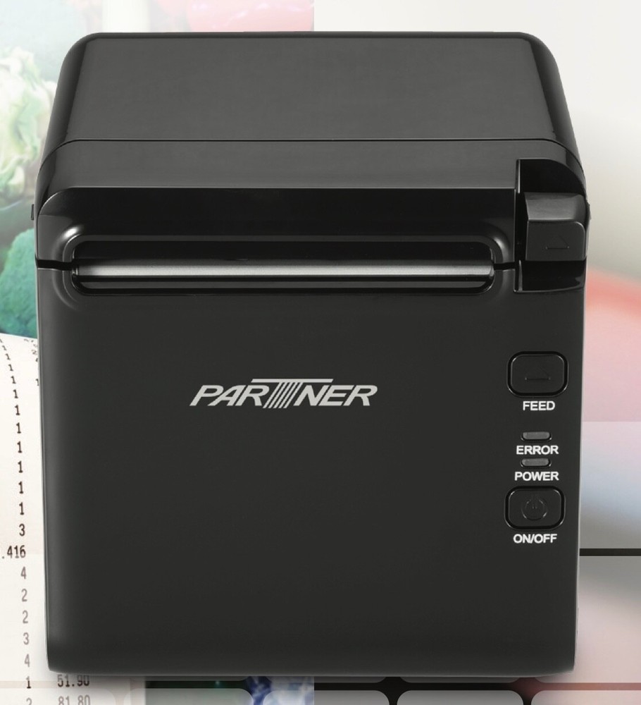 PARTNER TECH RP700 PRINTER FRONT LOADER THERMAL RECEIPT BLACK SER USB ETHERNET