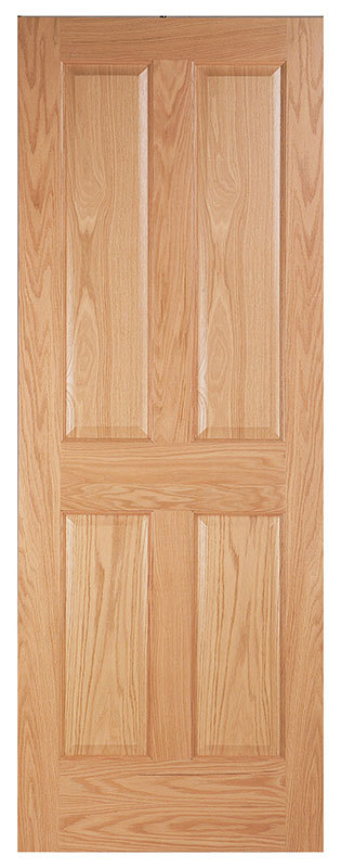 4 Panel Craftsman Raised Panel Red Oak Stain Grade Solid Core Interior Doors