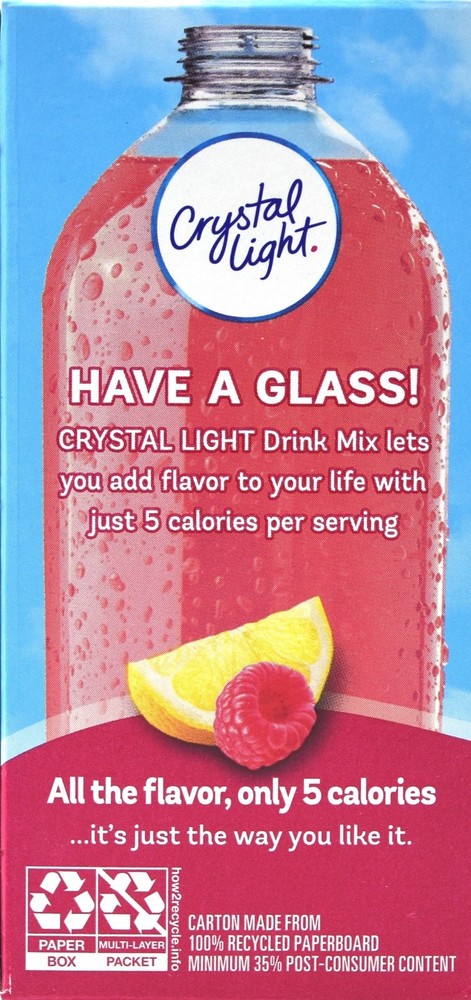 4 10-Packet Boxes Crystal Light Raspberry Lemonade On The Go Drink Mix
