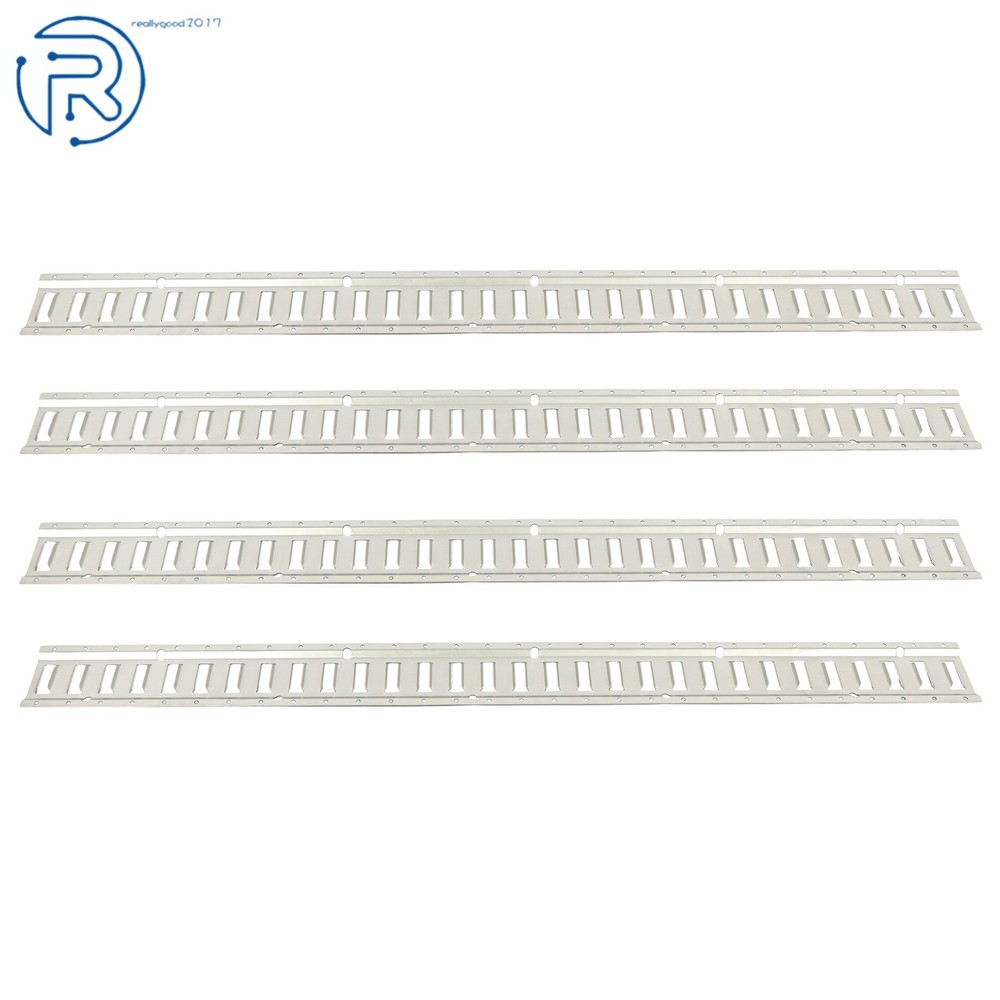 4 Pack 5' E Track Tie Down Rail Kit Galvanized Silver Secure Cargo For Trucks