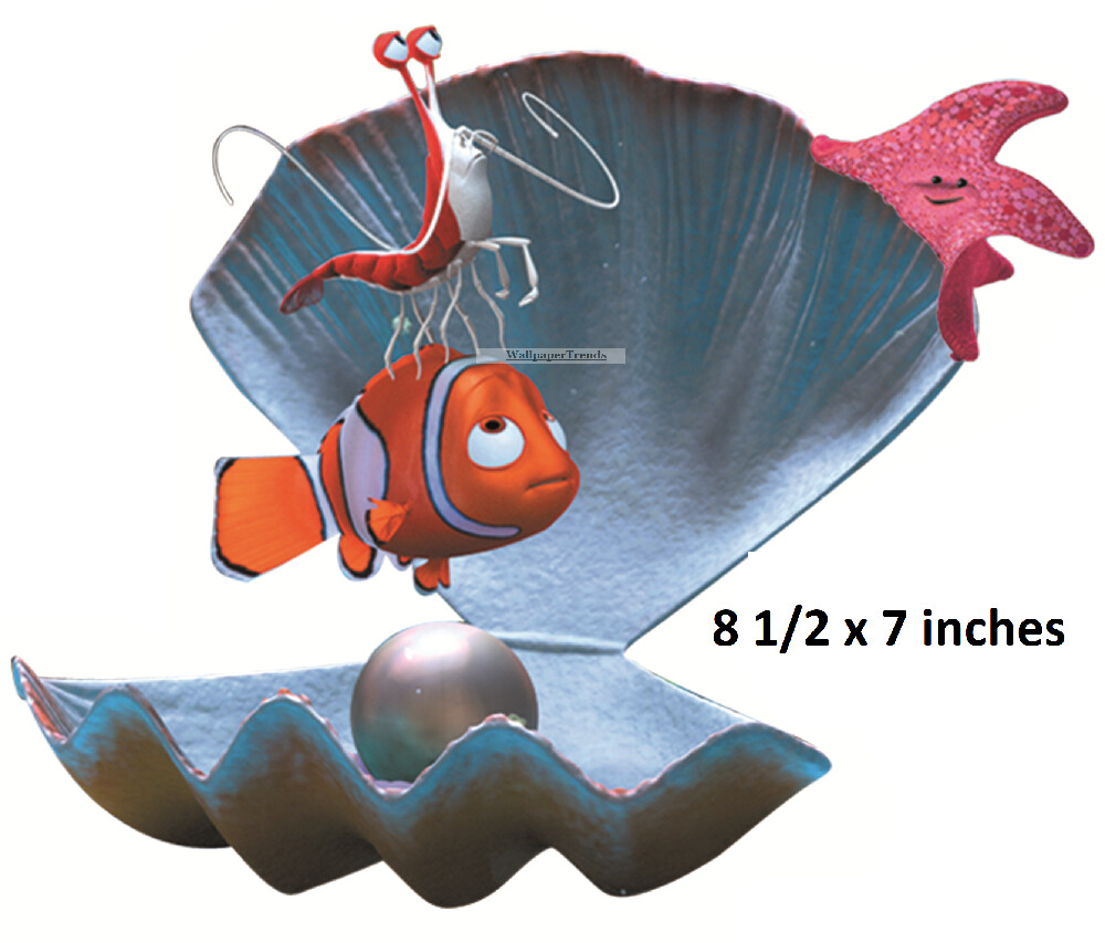 Nemo Peach Jaques Decal SeaShell Wall Sticker Finding Nemo Peel Stick Art Decor