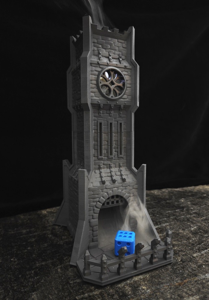 Iron Dice Tower Gothic Dice Roller Dice Tray DnD RPG Terrain