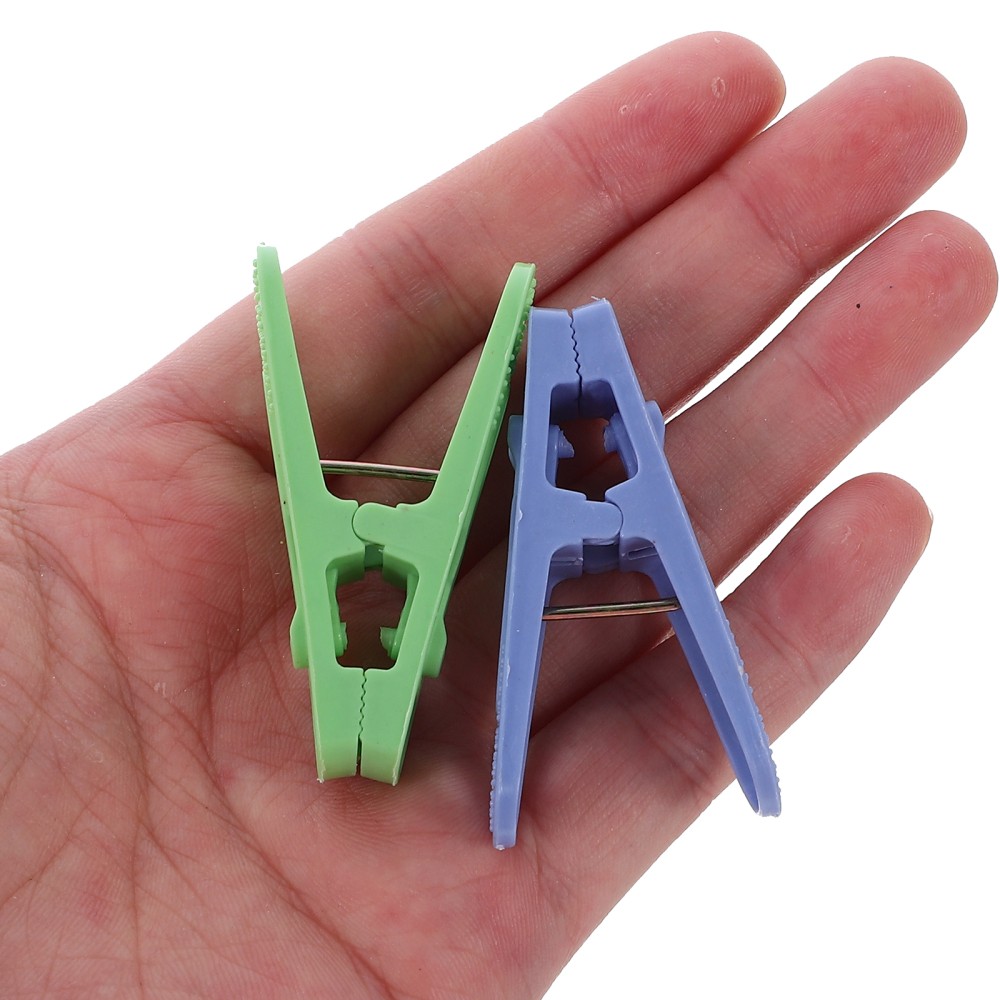 60pcs Colorful Plastic Clothespins - Windproof Plastic Laundry Clips 2inch -