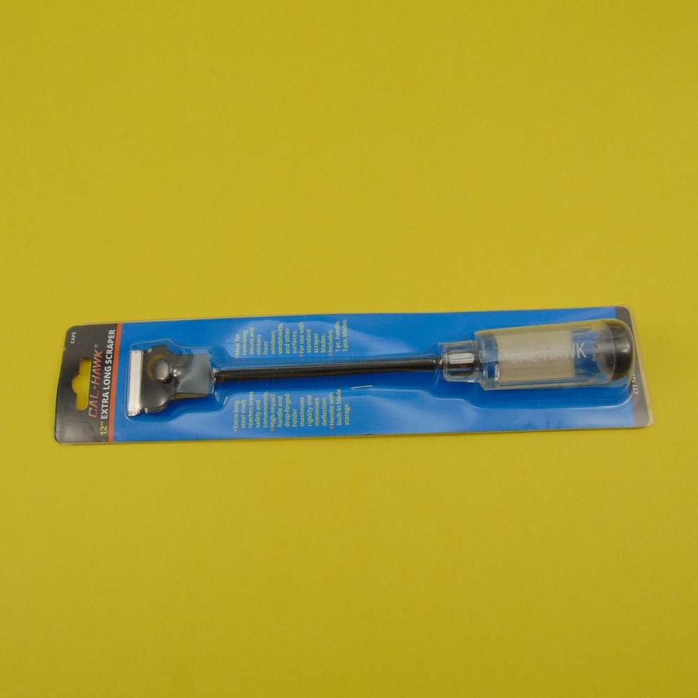 Extra Long Handle Scraper Razor Blade Holder Window Sticker Decal Removal Tool