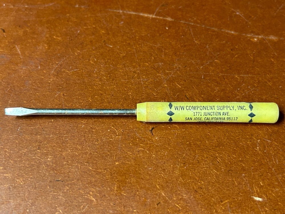 Ready Tool Advertising Screwdriver W/W Component Supply San Jose
