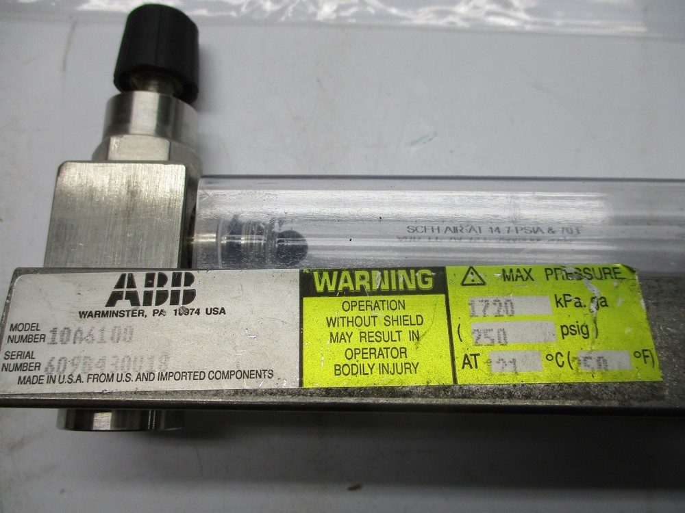 ABB 10A6100 FLOWMETER 250PSI NSNP