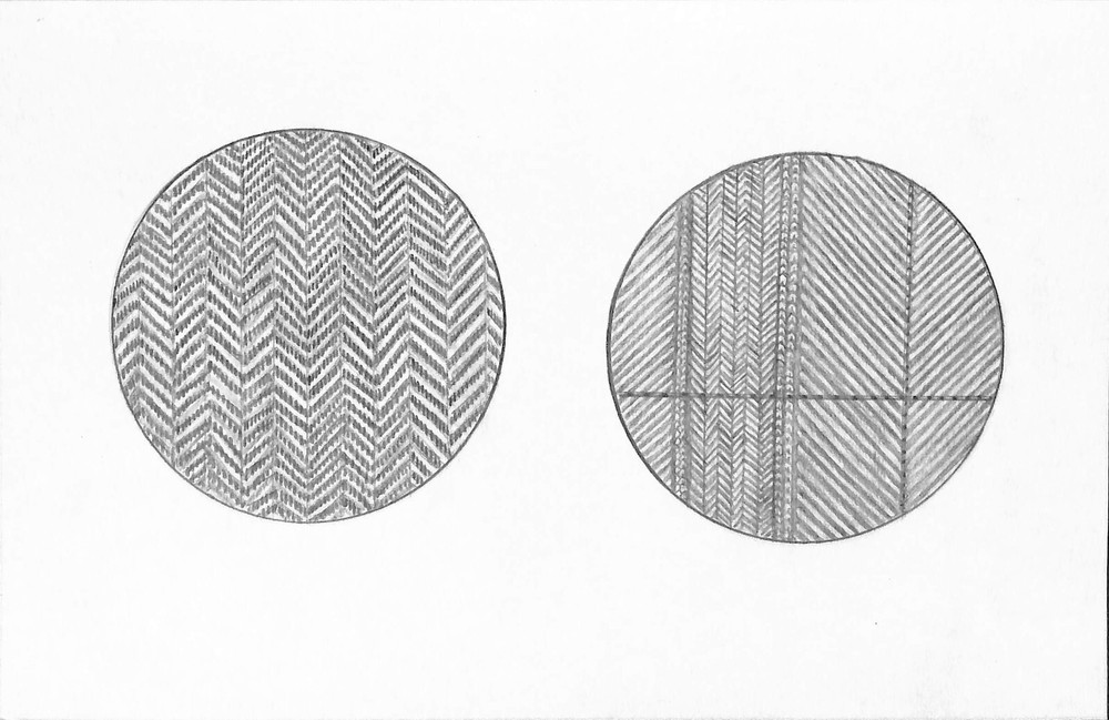 Ladies Herringbone Tweed Detail 2000 Graphite Drawing
