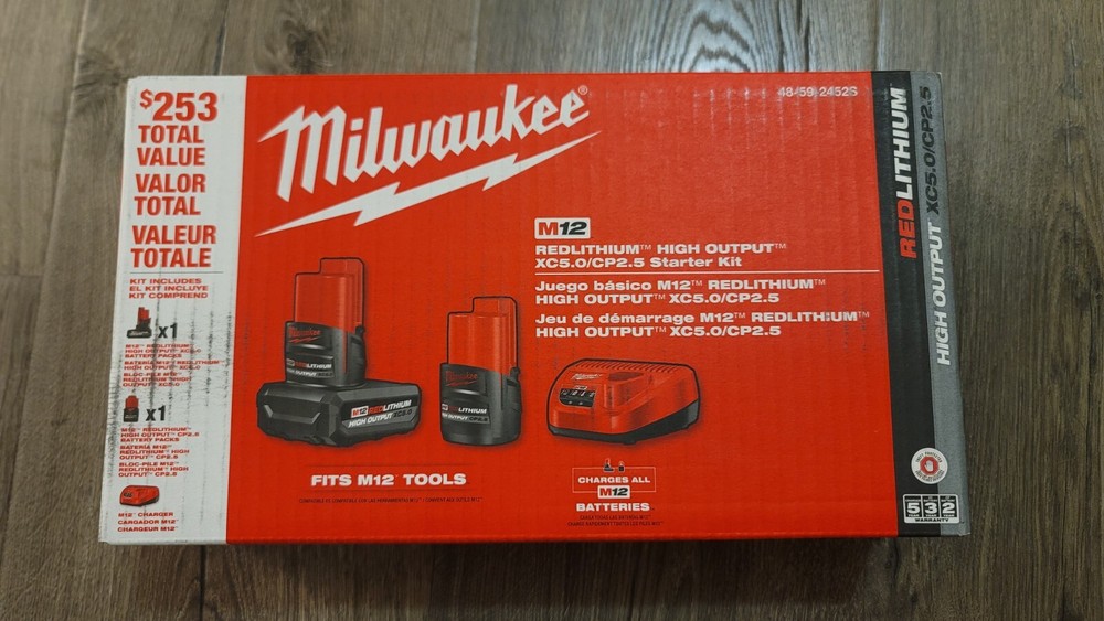 Milwaukee M12 High Output Starter Kit, New.
