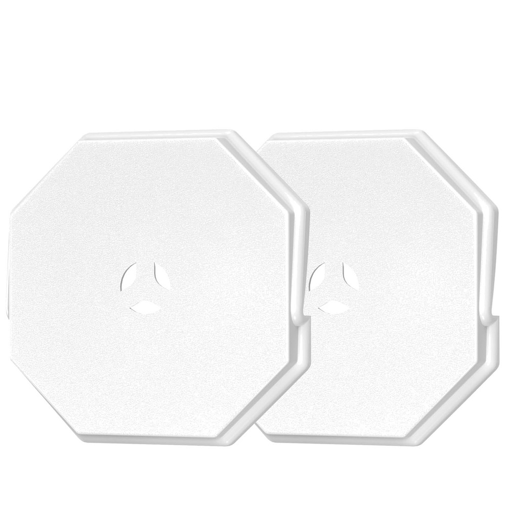 White Siding Mounting Blocks, Easy Install, 2 Pack