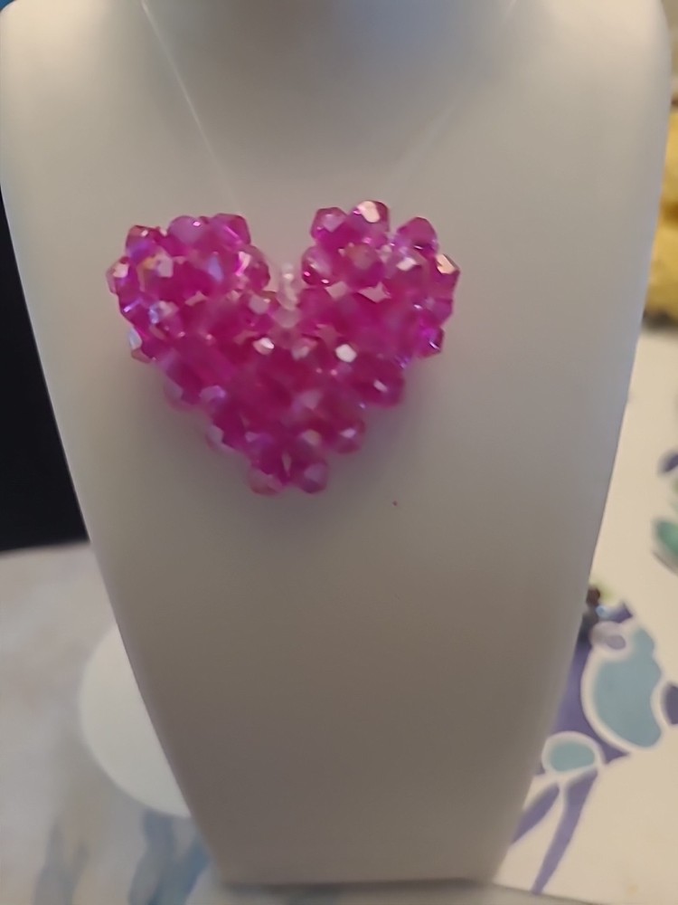 Beaded Puffed Hearts
