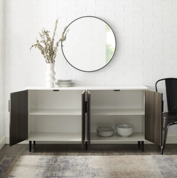 Cabinet Buffet Sideboard Storage Modern Kitchen Doors Console Table Room Living