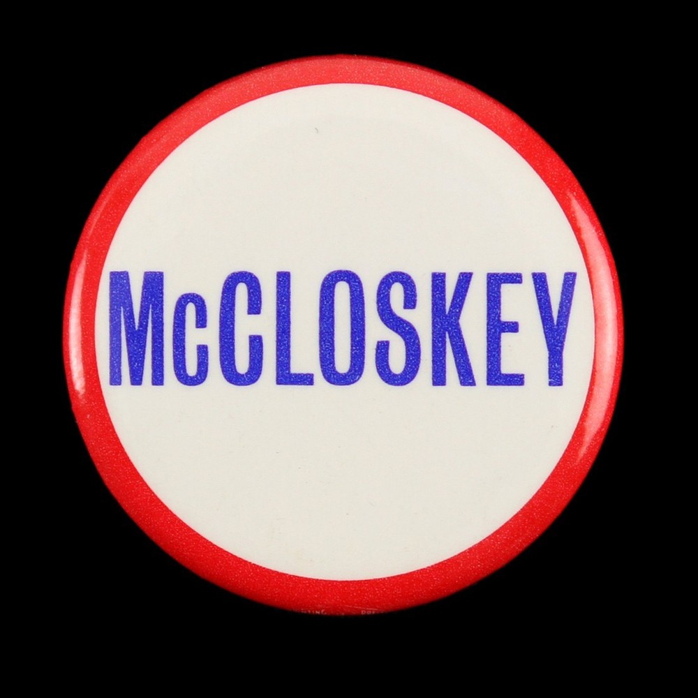 1972 Pete McCloskey 1" Pinback Button