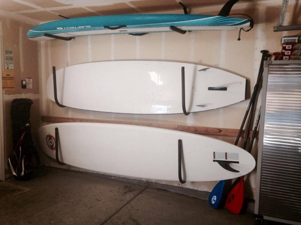 Paddleboard & Surfboard SUP Storage Rack Ceiling & Wall Mount Garage Organizer