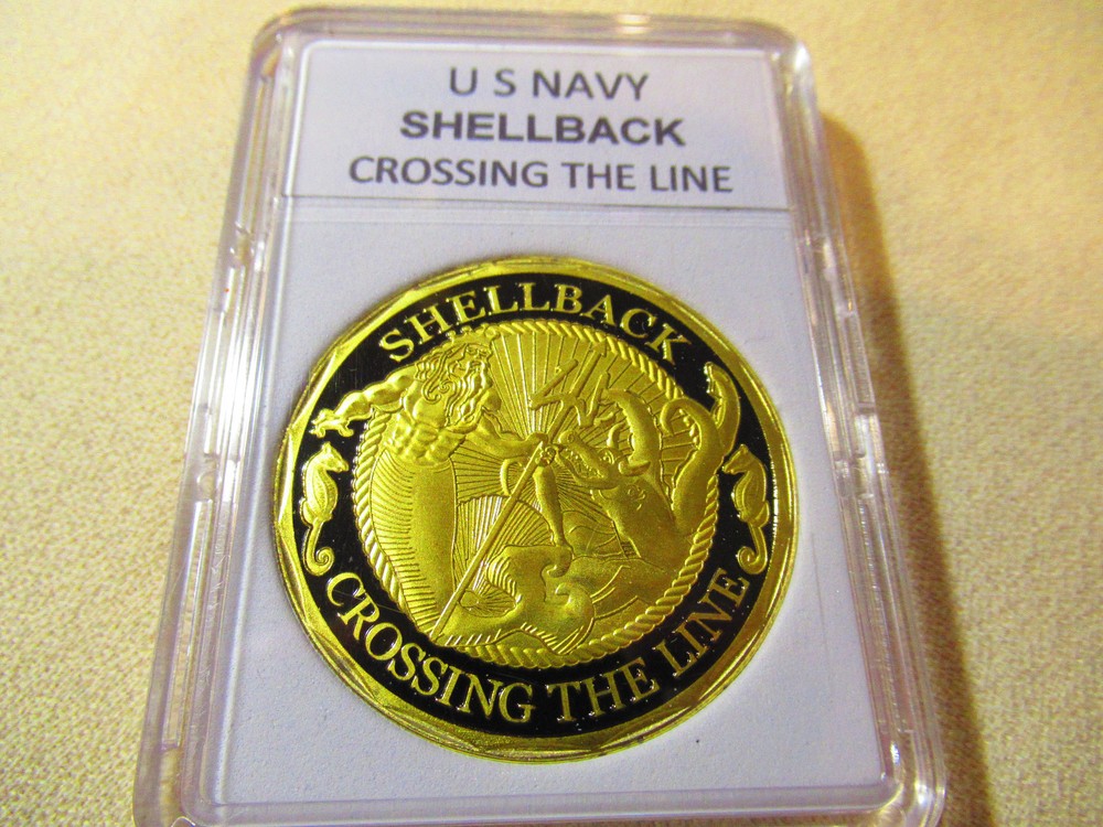 US NAVY - SHELLBACK - CROSSING THE LINE Challenge Coin