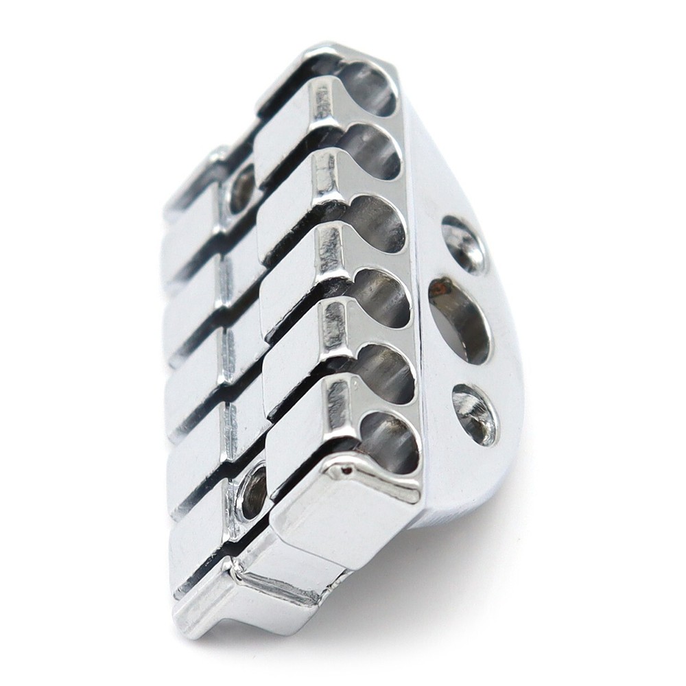 6 Strings Metal 42mm Headless Electric Guitar String Nut with Screw Silver
