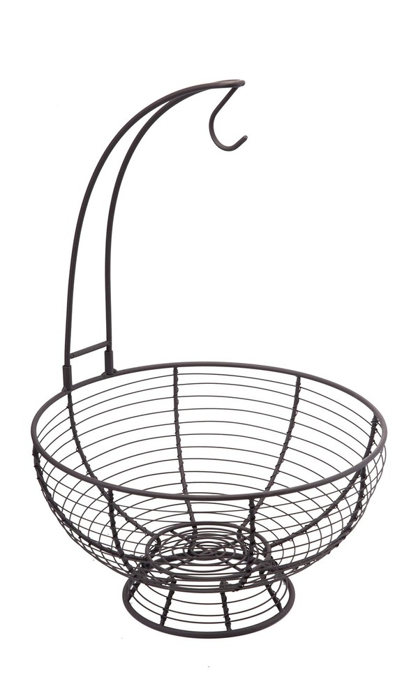 Fruit Basket Bowl 11.81" Diameter with Detachable Banana Hanger - Kitchen