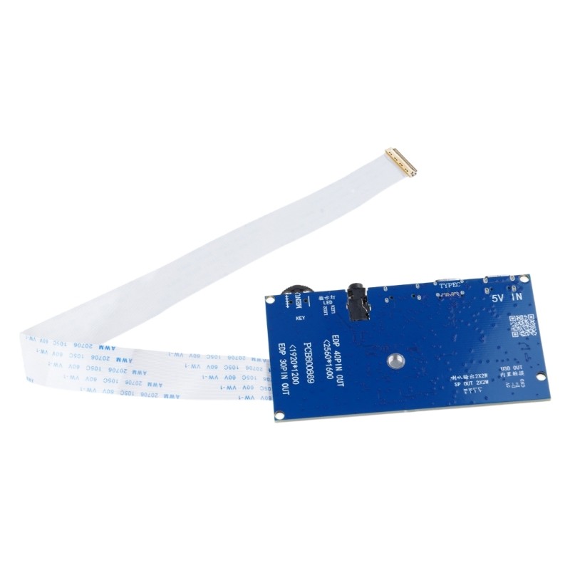 30pin EDP LCD Screen Driver Board Automatic Recognition 2-Channel with Cable
