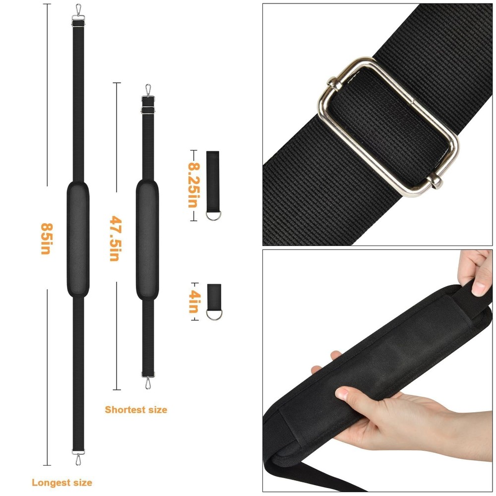 Tanmqin Universal Shoulder Strap for Leaf Blower & String Trimmer, Balck