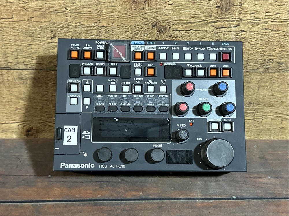 Panasonic RCU AJ-RC10 Remote Control Panel for parts or repairs bad controls