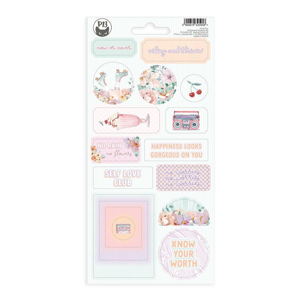 Have Fun Chipboard Stickers 4"X8" by P13