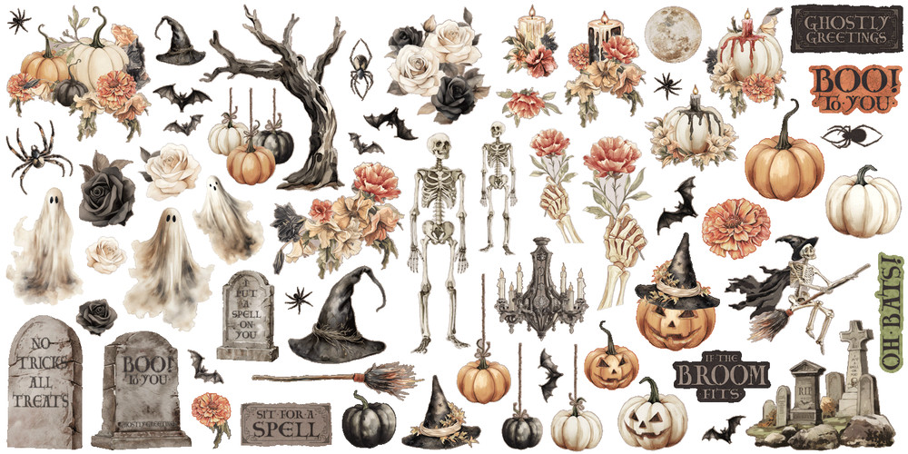 GRAPHIC 45 *GHOSTLY GREETINGS* COLLECTION BUNDLE ~ FALL HALLOWEEN *SHIPS FREE*
