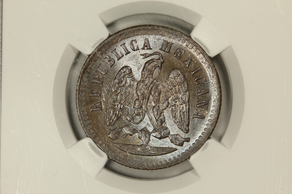 1890 Mexico 1 Centavo NGC MS65BN