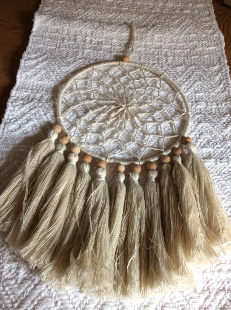 Wall Decor Macrame Wall Art  “Cream Dream Catcher”