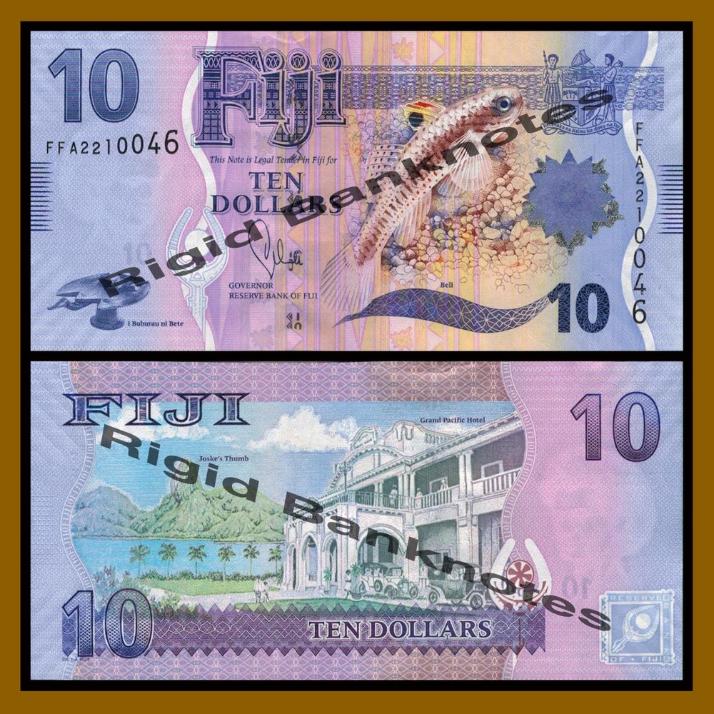 Fiji 10 Dollars, 2013 P-116 Unc
