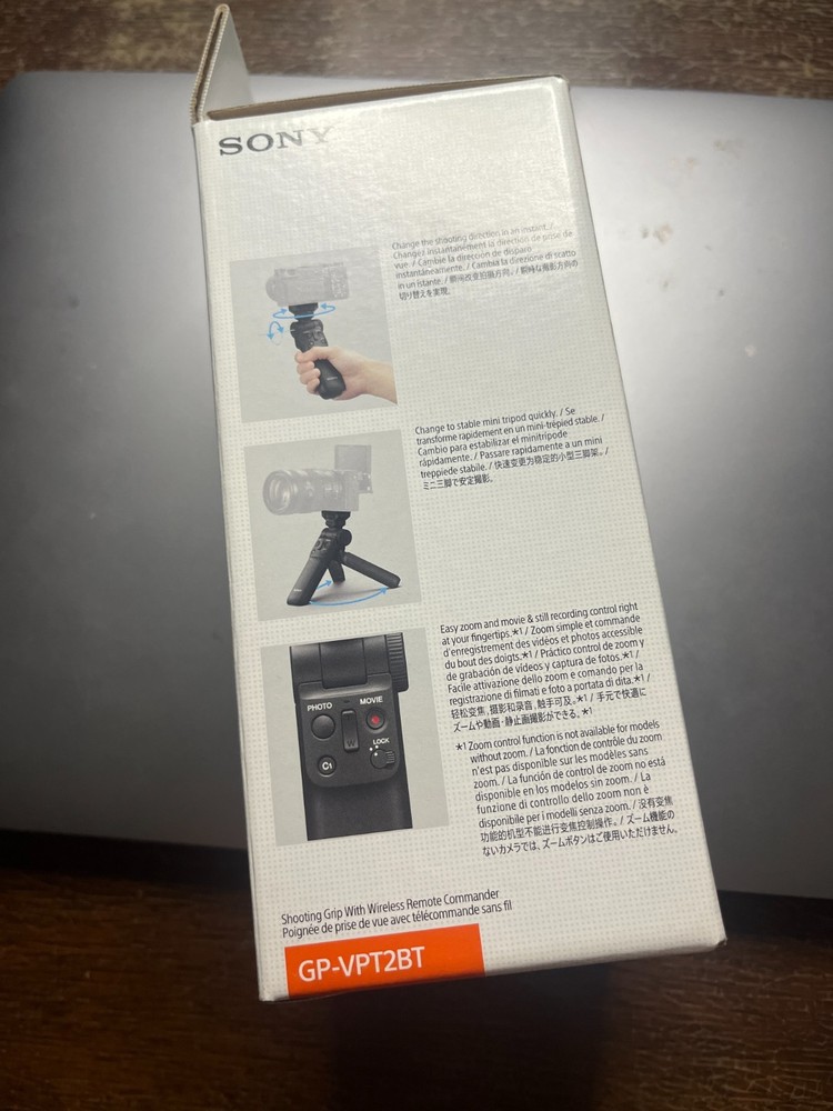 Sony GP-VPT2BT Shooting Grip with Wireless Remote Commander - MSRP $138