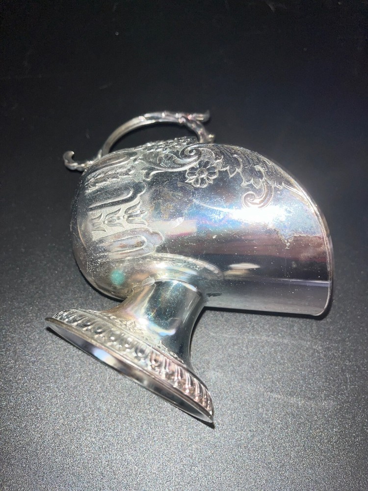 Vintage Leonard Silver Plated Sugar Scuttle With Scoop